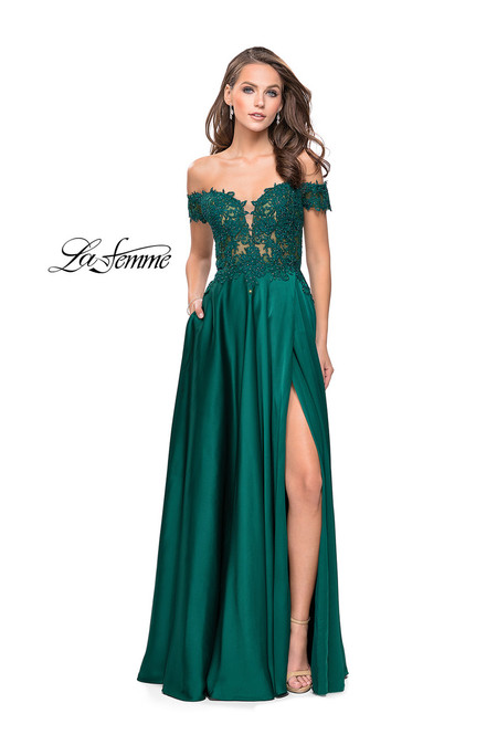 La Femme Off the Shoulder Dress